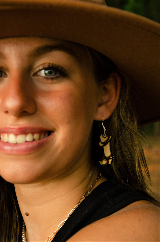 Cowboy boots and hat earrings