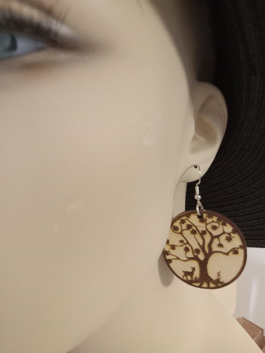 Tree of life dangle earrings