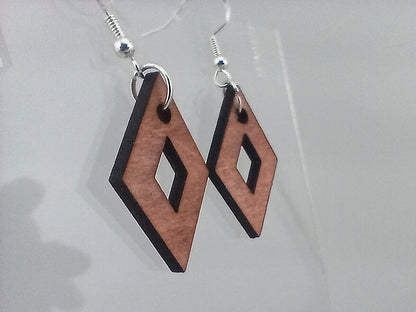 Diamond cutout earrings