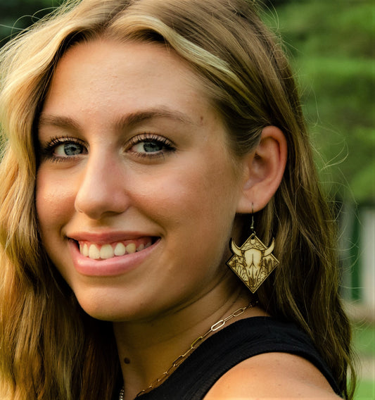 Texas longhorn earrings